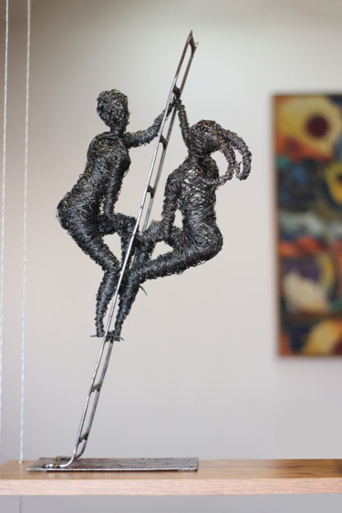 Sculpture intitulée "Road to the heights…" par Karen Axikyan, Œuvre d'art originale, Métaux