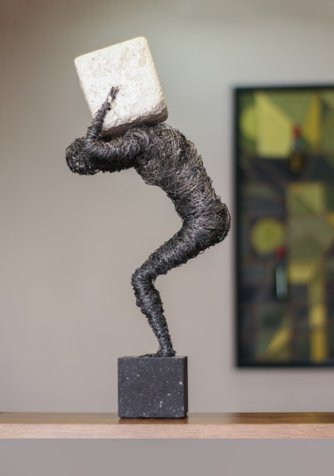 Skulptur mit dem Titel "Cubism (49x20x14 2.…" von Karen Axikyan, Original-Kunstwerk, Metalle