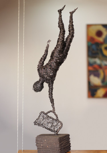 Sculpture intitulée "Dependence (72x17x1…" par Karen Axikyan, Œuvre d'art originale, Métaux