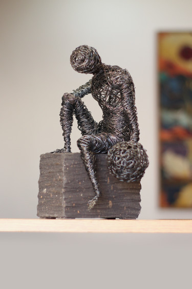 Sculpture titled "Farewell (28x19x14…" by Karen Axikyan, Original Artwork, Metals