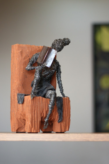 Sculpture intitulée "Absorption (26x13x1…" par Karen Axikyan, Œuvre d'art originale, Métaux