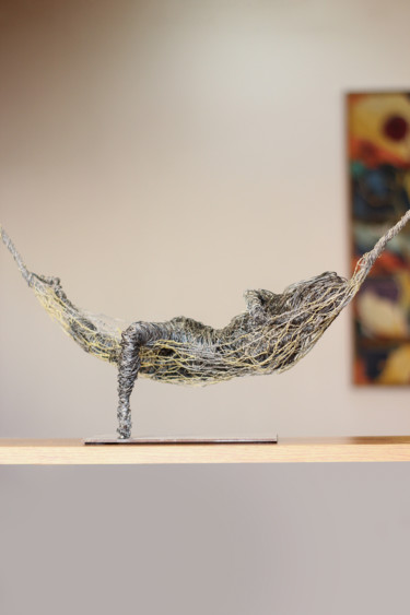 Sculpture titled "Dream (27x52x12 1.6…" by Karen Axikyan, Original Artwork, Metals