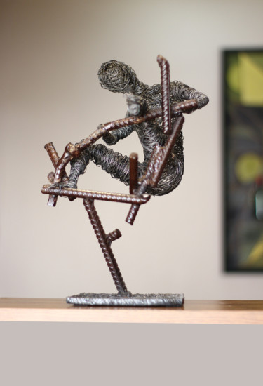 Escultura titulada "Chaos (34x25x23 2.9…" por Karen Axikyan, Obra de arte original, Metales