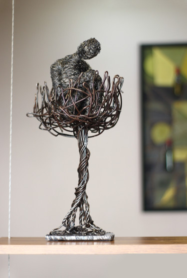 Sculpture titled "Renaissance (43x21x…" by Karen Axikyan, Original Artwork, Metals