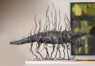 Skulptur mit dem Titel "Hidden place (43x52…" von Karen Axikyan, Original-Kunstwerk, Metalle