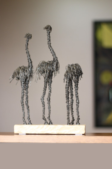 Sculpture titled "Expectations (31x22…" by Karen Axikyan, Original Artwork, Metals
