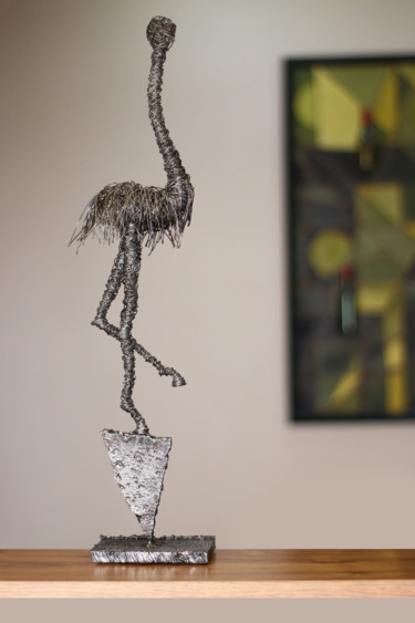 Sculptuur getiteld "Loneliness (54x13x1…" door Karen Axikyan, Origineel Kunstwerk, Metalen