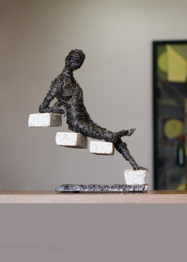 Sculpture intitulée "Thoughts (31x13x25…" par Karen Axikyan, Œuvre d'art originale, Pierre