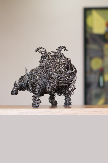 Escultura intitulada "Doggy (18x24x17 1kg…" por Karen Axikyan, Obras de arte originais, Metais