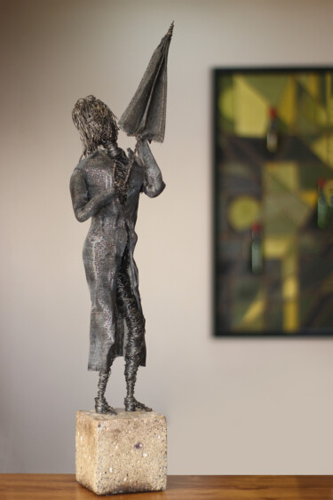 Sculpture intitulée "Expectations (39x20…" par Karen Axikyan, Œuvre d'art originale, Métaux