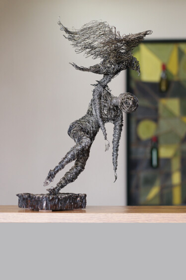 Sculpture titled "Mining (42x15x28cm…" by Karen Axikyan, Original Artwork, Metals