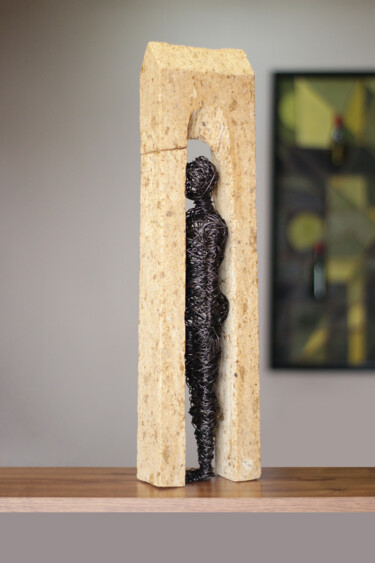 Sculpture titled "Absolution (54x13x1…" by Karen Axikyan, Original Artwork, Metals