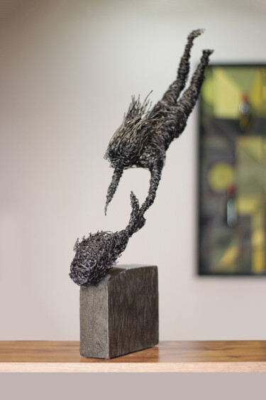 Sculpture titled "Adventures (52x44x8…" by Karen Axikyan, Original Artwork, Metals