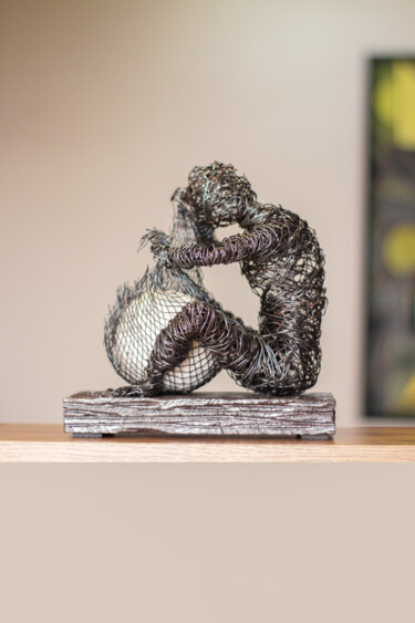Sculpture titled "THE TREASURE 24X22X…" by Karen Axikyan, Original Artwork, Metals