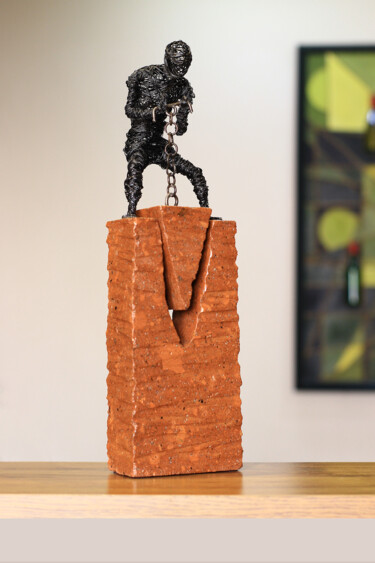 Sculpture titled "Own piece 36x10x9cm…" by Karen Axikyan, Original Artwork, Metals