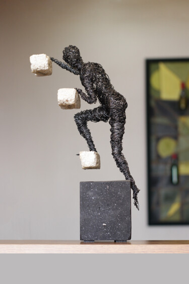 Sculpture titled "Career growth" by Karen Axikyan, Original Artwork, Wire