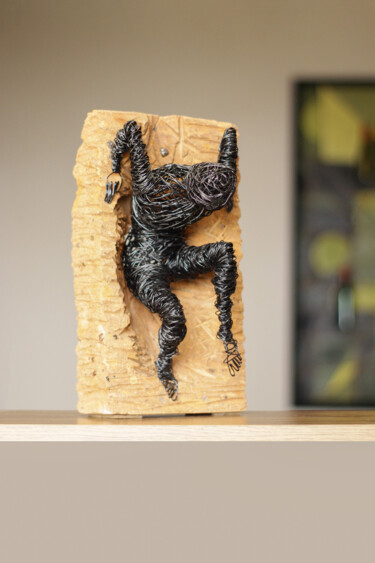 Sculpture titled "BREAKING THE BOUNDA…" by Karen Axikyan, Original Artwork, Wire