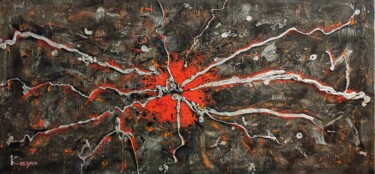 Painting titled "Eruption" by Karen Aydinyan, Original Artwork, Acrylic