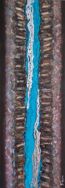 Painting titled "Disjoint" by Karen Aydinyan, Original Artwork, Acrylic Mounted on Wood Stretcher frame