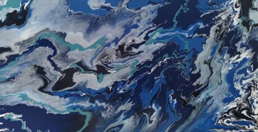 Peinture intitulée "Vue Aérienne" par Karen Belbézier, Œuvre d'art originale, Acrylique