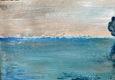 Pittura intitolato "Vue du lac #5" da Karen Dutoit Verbeke, Opera d'arte originale, Cera