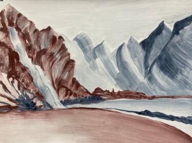 Schilderij getiteld "En pleine montagne…" door Karen Dutoit Verbeke, Origineel Kunstwerk, Acryl