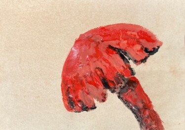 Картина под названием "Etude de champignons" - Karen Dutoit Verbeke, Подлинное произведение искусства, Воск