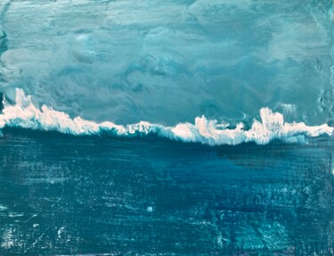 Pittura intitolato "Tempete sur le lac…" da Karen Dutoit Verbeke, Opera d'arte originale, Cera