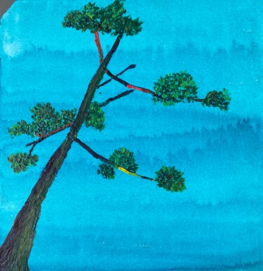 Painting titled "arbre #1" by Karen Dutoit Verbeke, Original Artwork, Wax