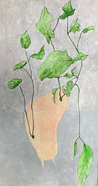 Schilderij getiteld "patate douce" door Karen Dutoit Verbeke, Origineel Kunstwerk, Acryl