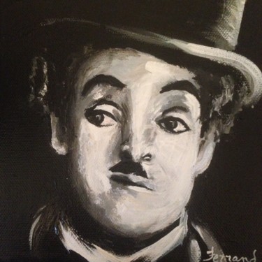 Peinture intitulée "Chaplin" par Ferrand, Œuvre d'art originale, Acrylique