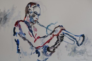 Pintura intitulada "Musicien 12" por Karen Finkelstein, Obras de arte originais, Acrílico