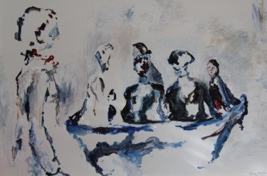 Painting titled "Embarcation" by Karen Finkelstein, Original Artwork, Acrylic