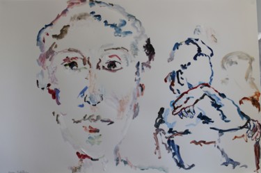 Peinture intitulée "Oeuvre cristalline…" par Karen Finkelstein, Œuvre d'art originale, Acrylique
