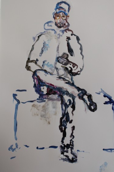 Malerei mit dem Titel "Passant 23" von Karen Finkelstein, Original-Kunstwerk, Acryl