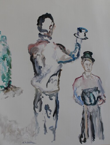 Peinture intitulée "Strada" par Karen Finkelstein, Œuvre d'art originale, Huile
