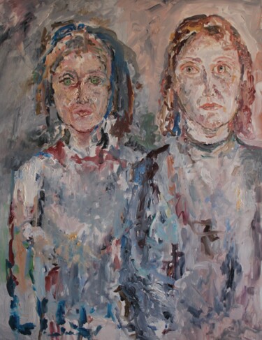Painting titled "Réplique" by Karen Finkelstein, Original Artwork, Oil