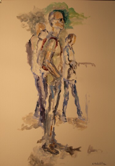 Peinture intitulée "Spectateurs" par Karen Finkelstein, Œuvre d'art originale, Huile