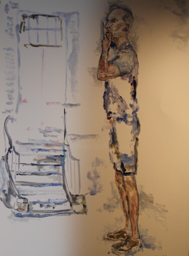 Pintura intitulada "Vertical" por Karen Finkelstein, Obras de arte originais, Óleo