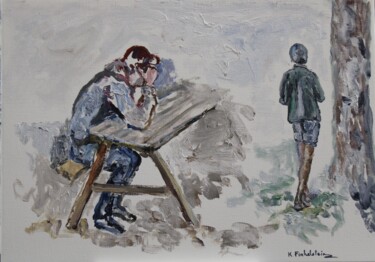 Pintura titulada "Absorbé 1" por Karen Finkelstein, Obra de arte original, Oleo