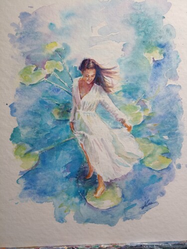「Fresh breeze」というタイトルの絵画 Karen Lara Martinによって, オリジナルのアートワーク, 水彩画