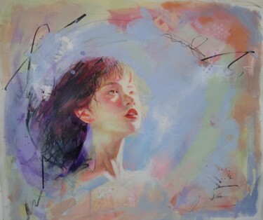 Painting titled "Hope" by Karen Lara Martin, Original Artwork, Acrylic