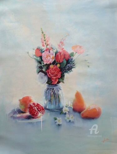 Painting titled "Abundance" by Karen Lara Martin, Original Artwork, Acrylic