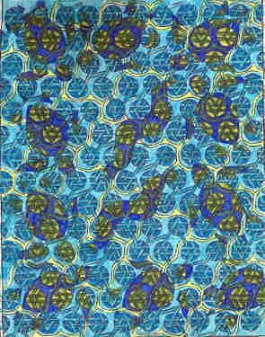 Drawing titled "Water Pattern Life" by Karen Wood, Original Artwork