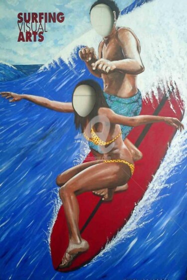 Peinture intitulée "visual surfing art" par Karen Decoster, Œuvre d'art originale