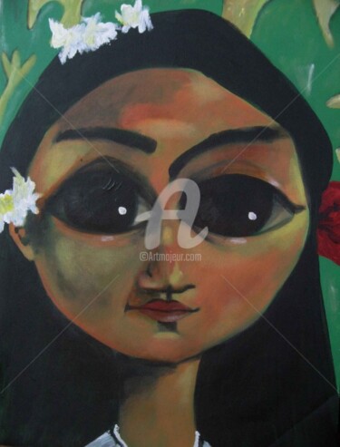 Peinture intitulée "TEHA' AMANA (d'aprè…" par Karen Decoster, Œuvre d'art originale, Huile