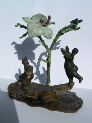 Sculpture intitulée "Femmes au jardin" par Karen M, Œuvre d'art originale