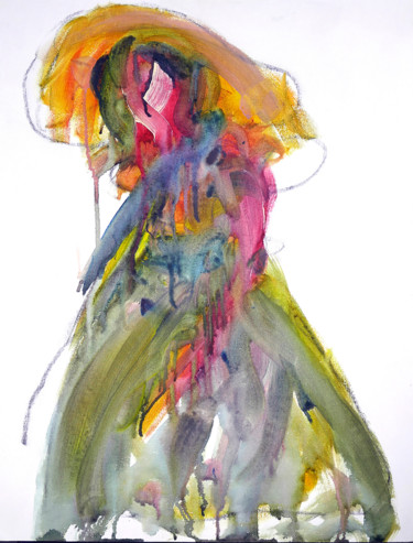 Peinture intitulée "Gone with the wind" par Karen Thomas, Œuvre d'art originale, Acrylique
