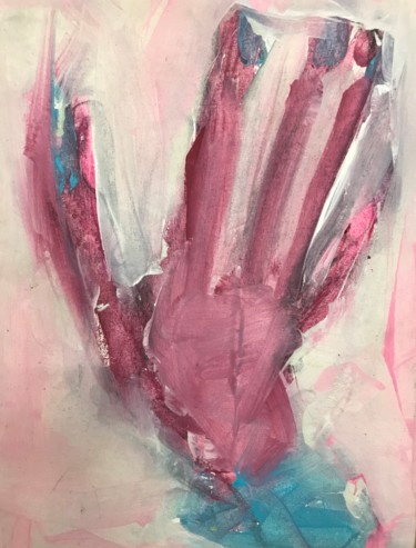 Painting titled "Nails 1" by Karen Thomas, Original Artwork, Acrylic