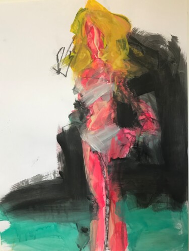 Pittura intitolato "The Girl in a bikini" da Karen Thomas, Opera d'arte originale, Acrilico